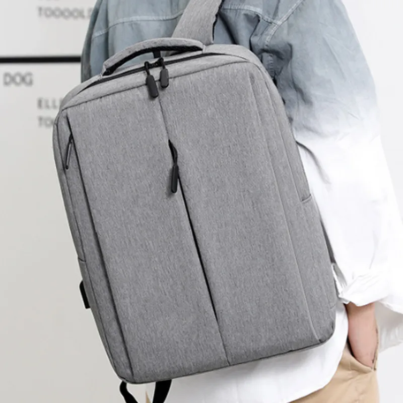 ROSEROOEN Nylon Backpack Unisex Gray-3