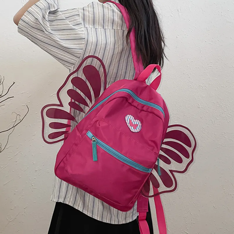 Bywhich Nylon Backpack Regular Women's Rose Red-1