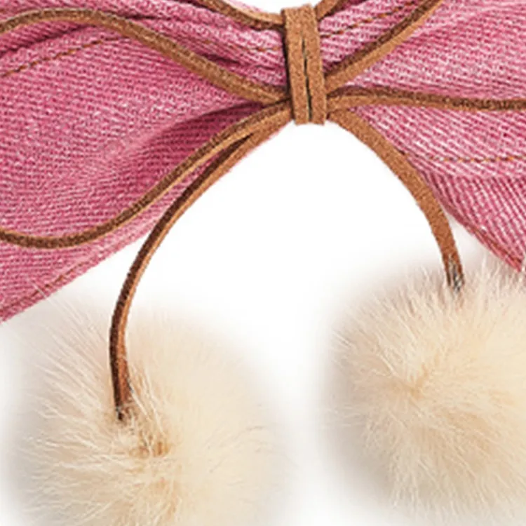 Lee Denim Plush Charm Bag Accessory Women's Rose Red-3