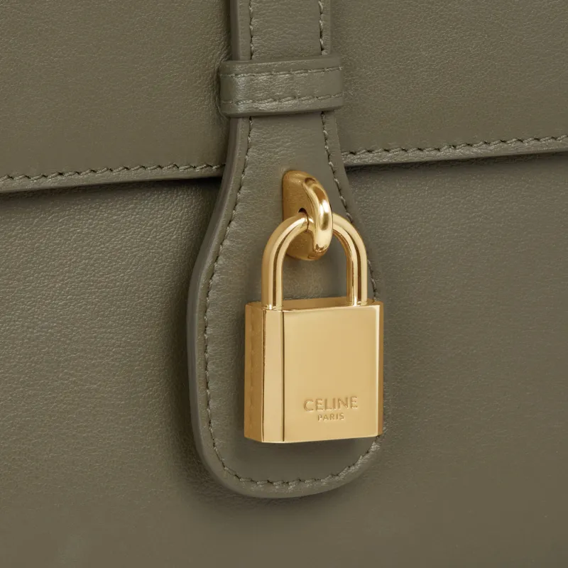 CELINE Tabou Smooth Cow Leather Handbag Shoulder Bag Crossbody Bag Medium Size Women's Dark Olive-3