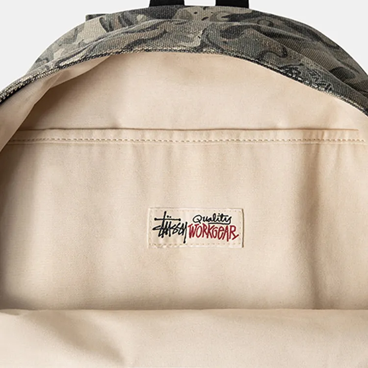 Stussy Cotton Canvas Canvas Bag Backpack Regular Unisex Camouflage-3