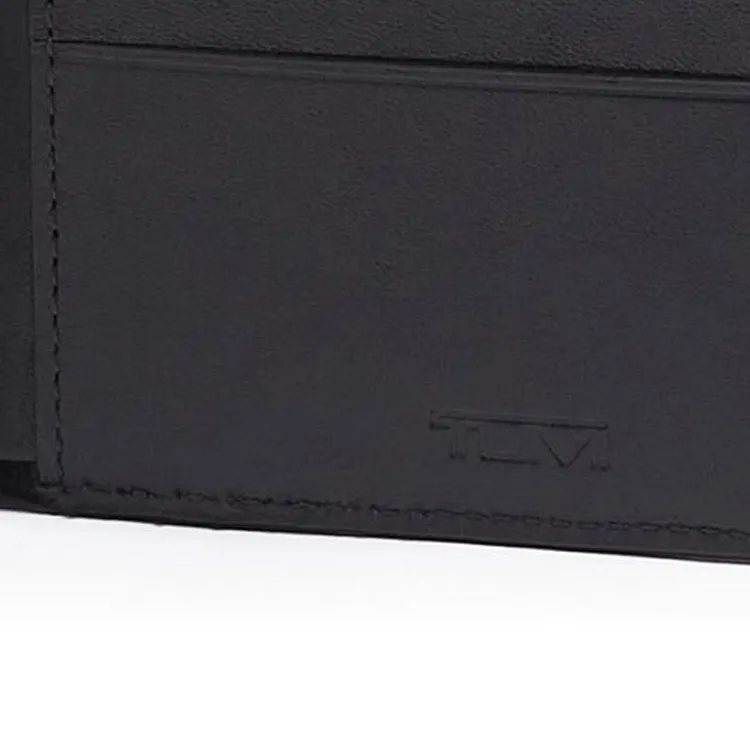 TUMI Textured Leather Wallet Men's Black-3