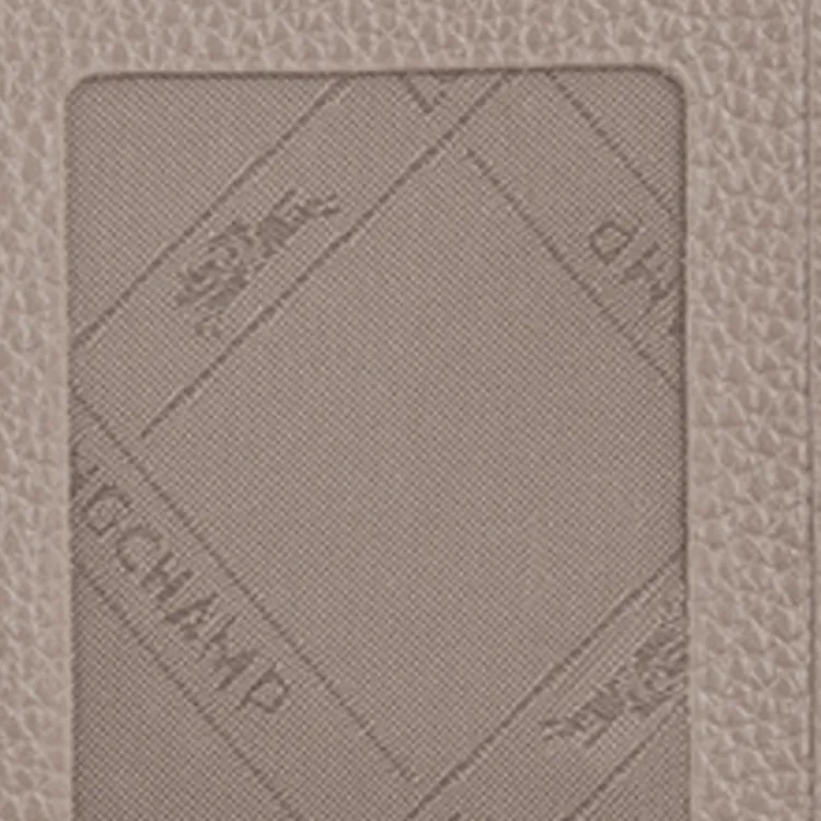 LONGCHAMP Le Foulonné Cow Leather Card Holder Wallet Men's Gray-4