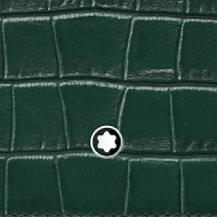 MONTBLANC Meisterstuck Cow Leather Patchwork Wallet Men's British Green-2