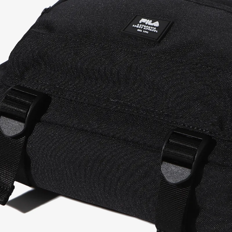 FILA Polyester, Polyester Messenger Bag, Crossbody Bag, Shoulder Bag Regular Unisex Black-4