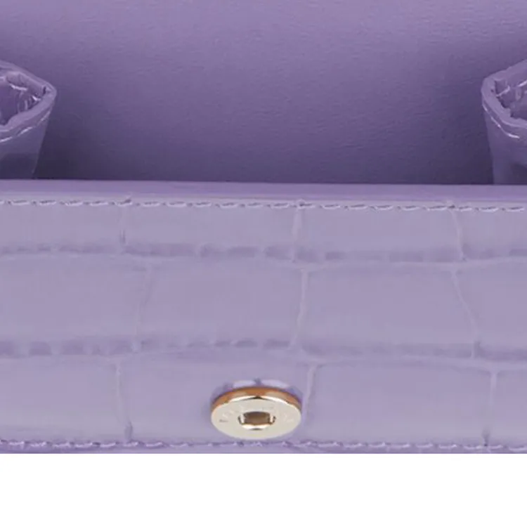 Balenciaga Cow Leather Wallet Mini Women's Light Purple-4