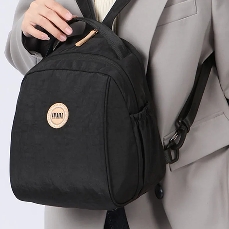 SEPTWOLVES Fabric Sling Bag Medium Size Women's Black-4