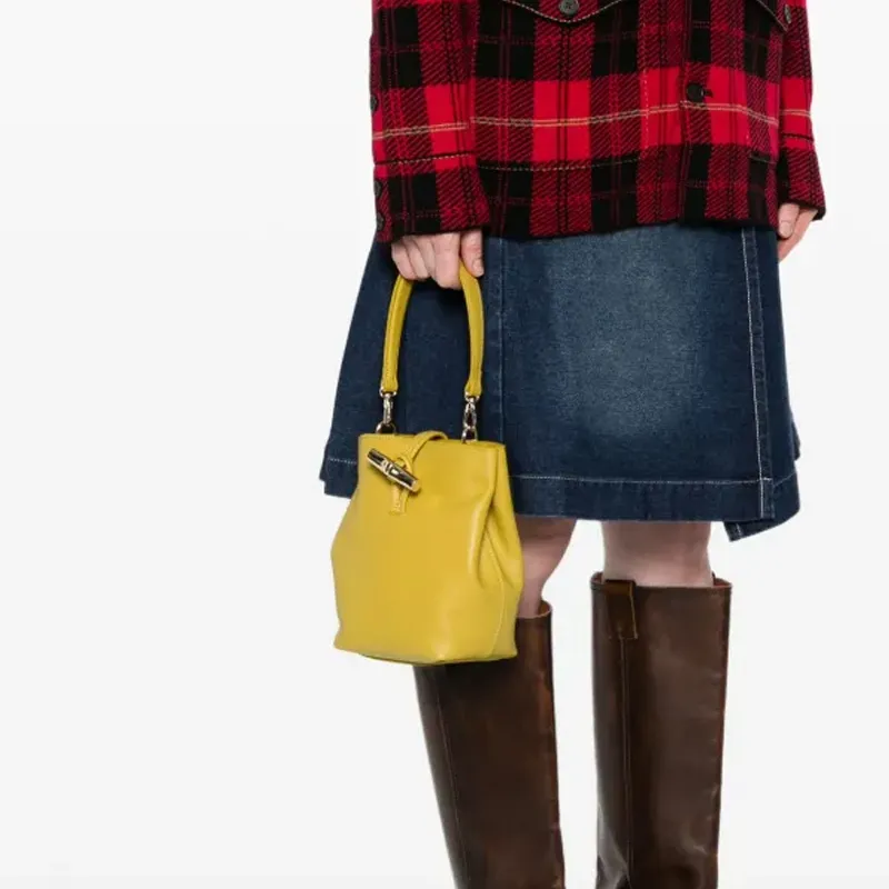 LONGCHAMP Mini Le Roseau Bucket Bag-4