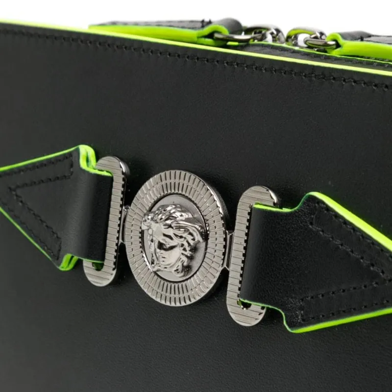 FANSIZHE Calfskin Messenger Bag Crossbody Bag Shoulder Bag Men's Green-2
