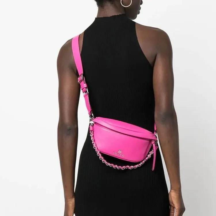 MICHAEL KORS Slater Pebbled Leather Portable Crossbody Bag Shoulder Bag Fanny Pack Extra Small Women's Cherry Red-4