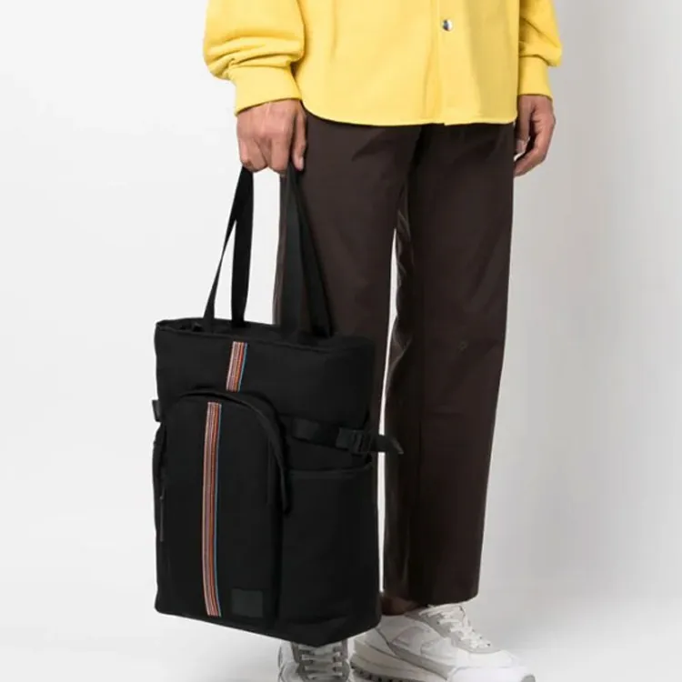 Paul Smith Cow Leather Tote Unisex Black-5