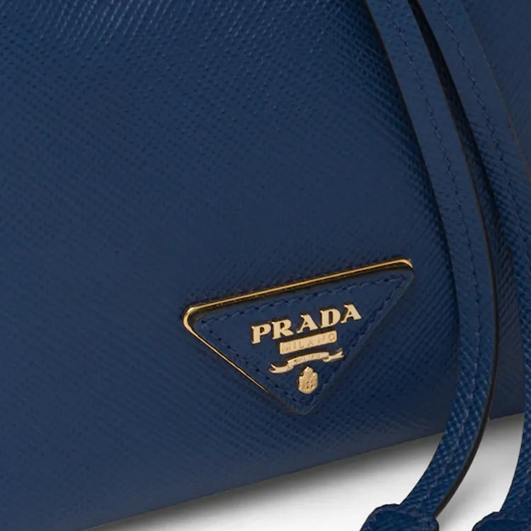 PRADA Saffiano Leather Crossbody Bag, Handbag, Shoulder Bag Women's Cornflower Blue-4