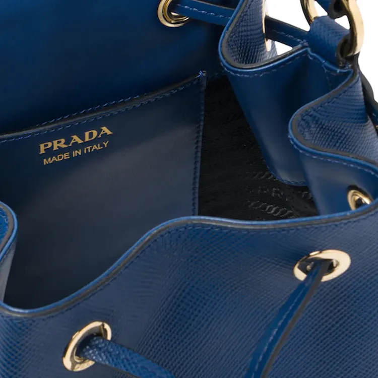 PRADA Saffiano Leather Crossbody Bag, Handbag, Shoulder Bag Women's Cornflower Blue-3