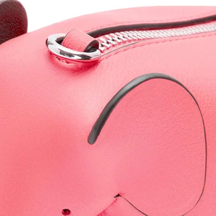 LOEWE Cow Leather Small Elephant Bag Shoulder Bag Crossbody Bag Women's Pink-5