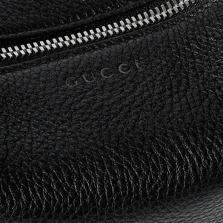 GUCCI Grain Leather Shoulder Bag Mini Men's Black-6