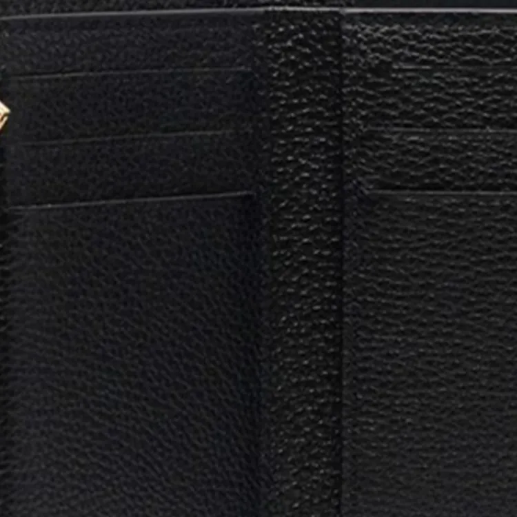 TF Cow Leather Wallet Women's Black-4