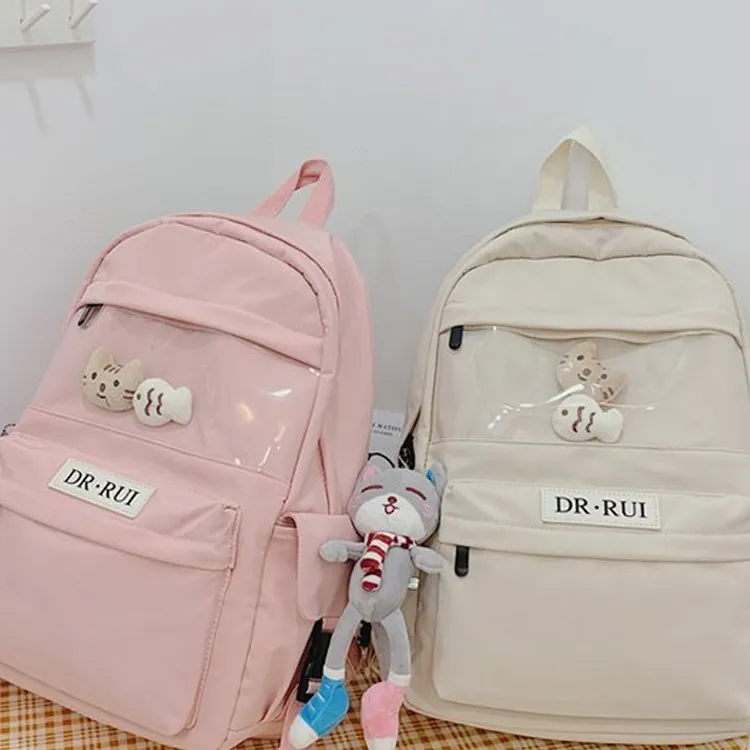 Alcohol Dragon Nylon Backpack Women's Multicolor-8