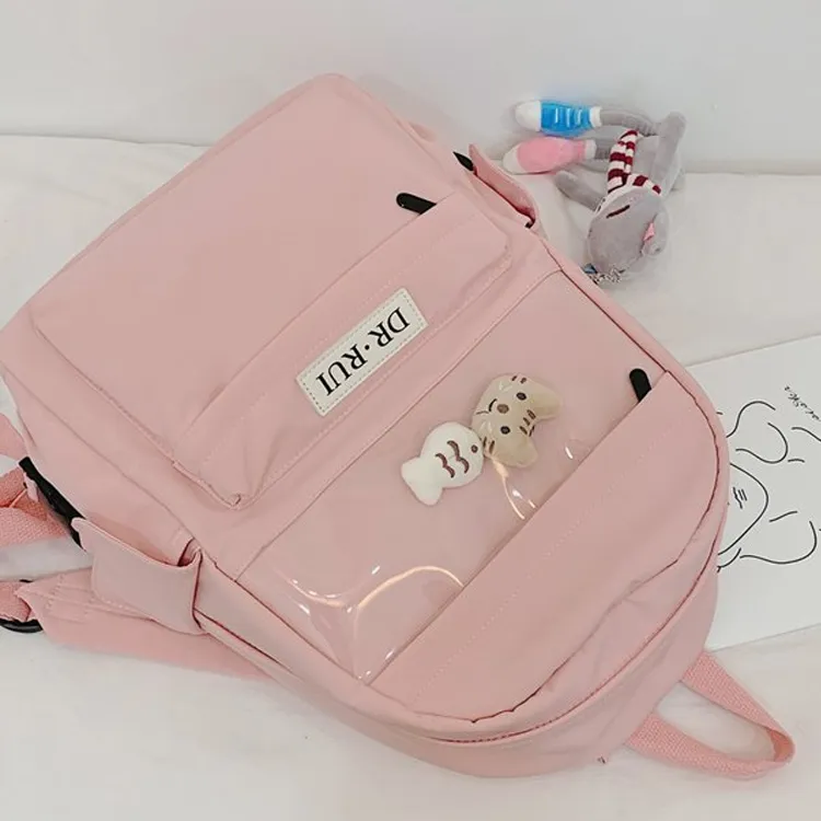 Alcohol Dragon Nylon Backpack Women's Multicolor-5