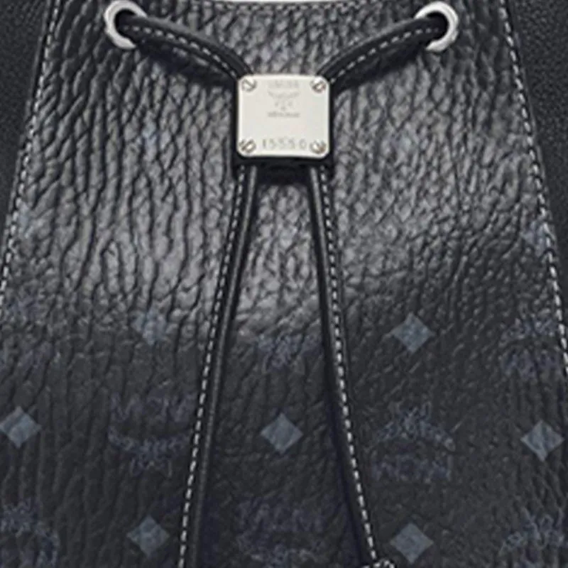 MCM Leather Bucket Bag, Shoulder Bag, Crossbody Bag, Handbag Women's Black-3