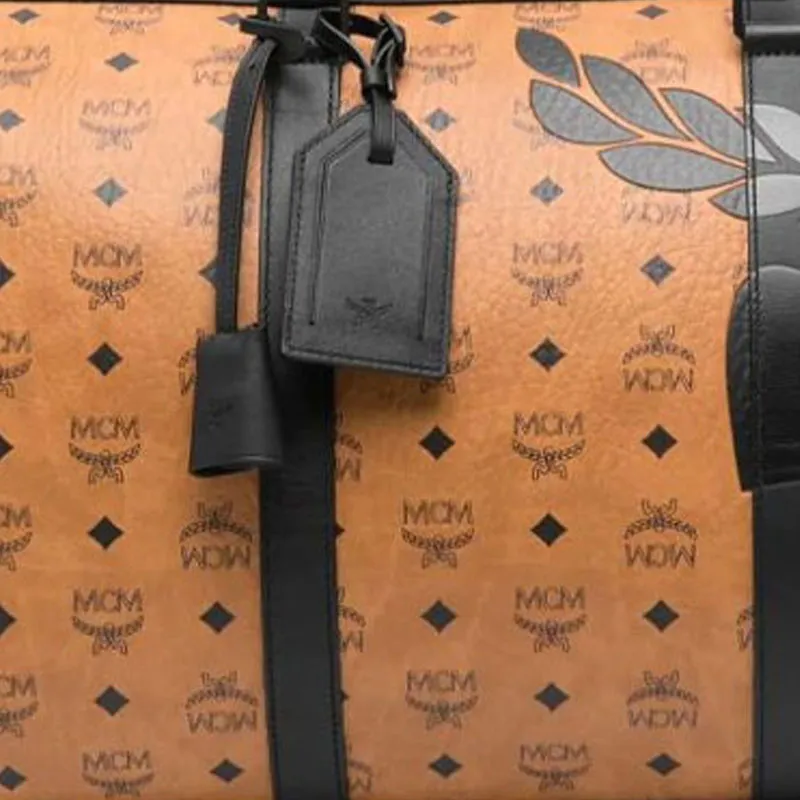 MCM Ottomar Canvas Handbag, Shoulder Bag, Crossbody Bag, Travel Bag Men's Cognac-4
