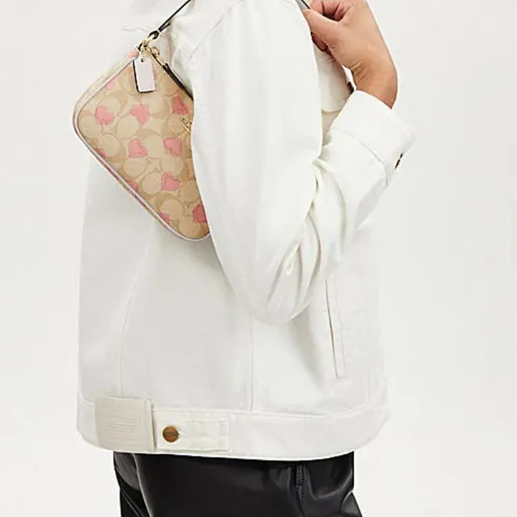 COACH Nolita PVC Shoulder Bag, Handbag, Shoulder Bag Women's Light Khaki & Chalk White-3