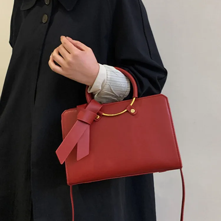 PINK·LAND PU Handbag Regular Women's Red/Black-3
