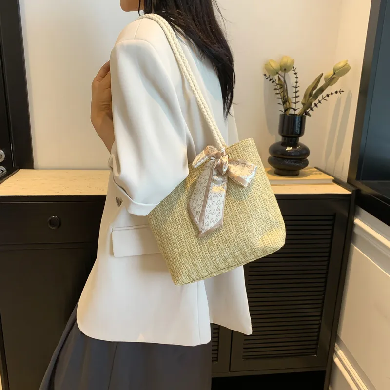 S.REPHEN Straw Shoulder Bag Regular Women's _Nsec Khaki/Ecru-1