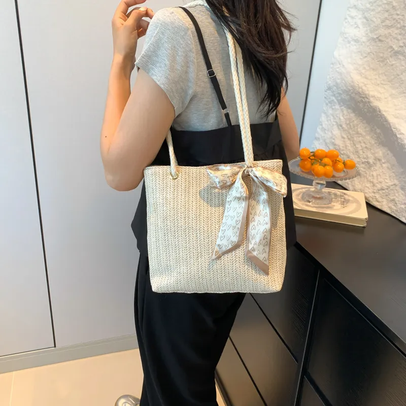 S.REPHEN Straw Shoulder Bag Regular Women's _Nsec Khaki/Ecru-4