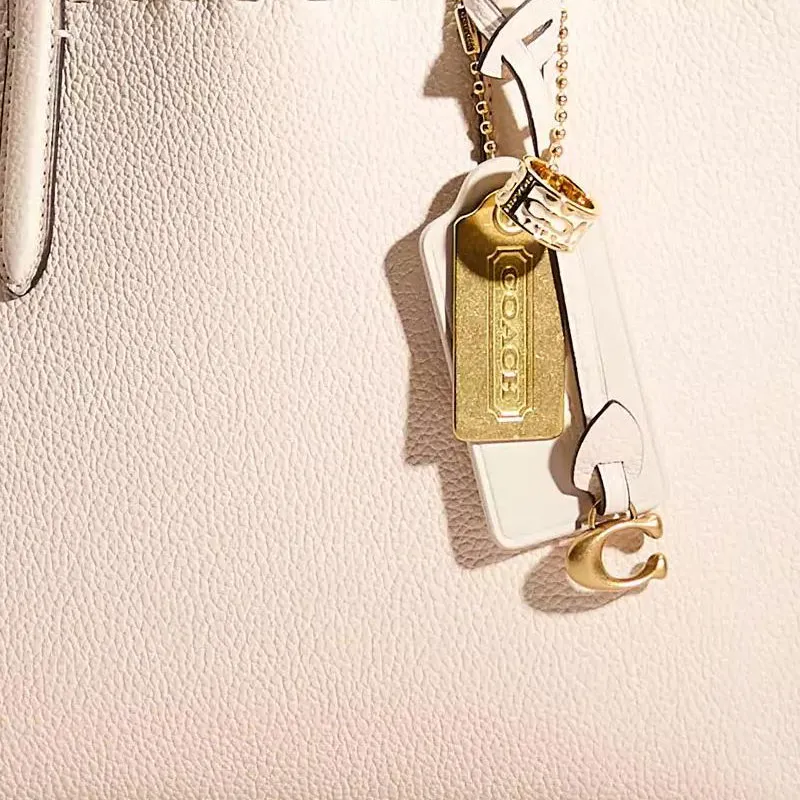 COACH Carter Polished Pebbled Leather Shoulder Bag Crossbody Bag Handbag Women's Brass Mixed Pink Pencil Color-3