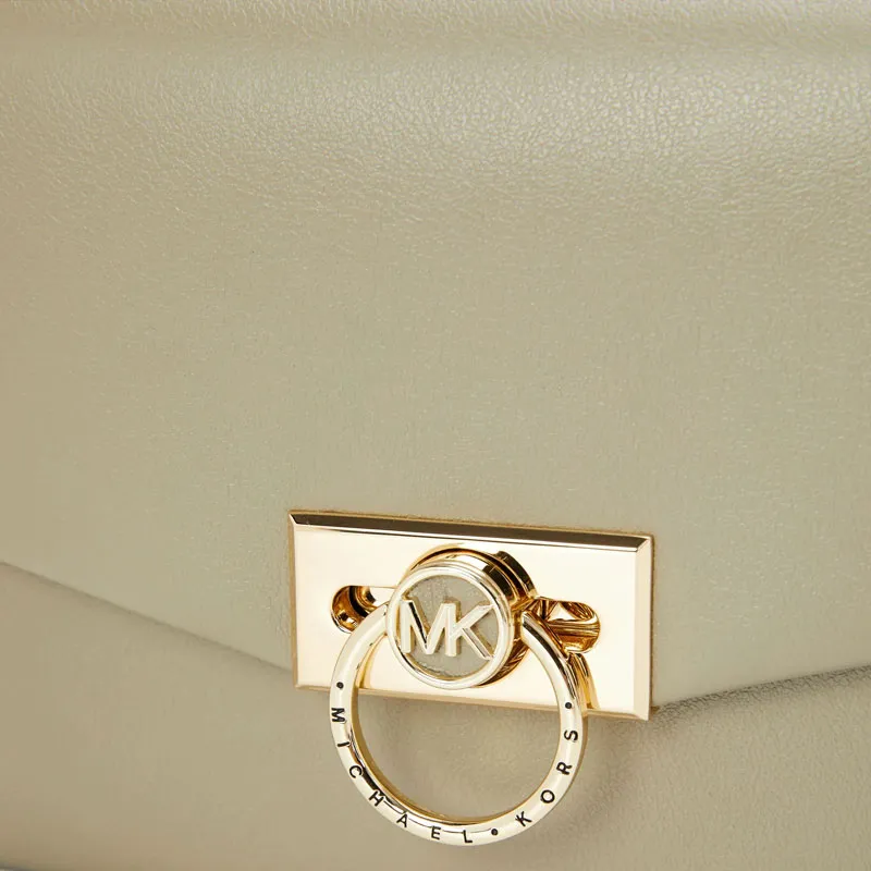 MICHAEL KORS Hendri Leather Shoulder Bag, Crossbody Bag Extra Small Women's Light Army Green-3