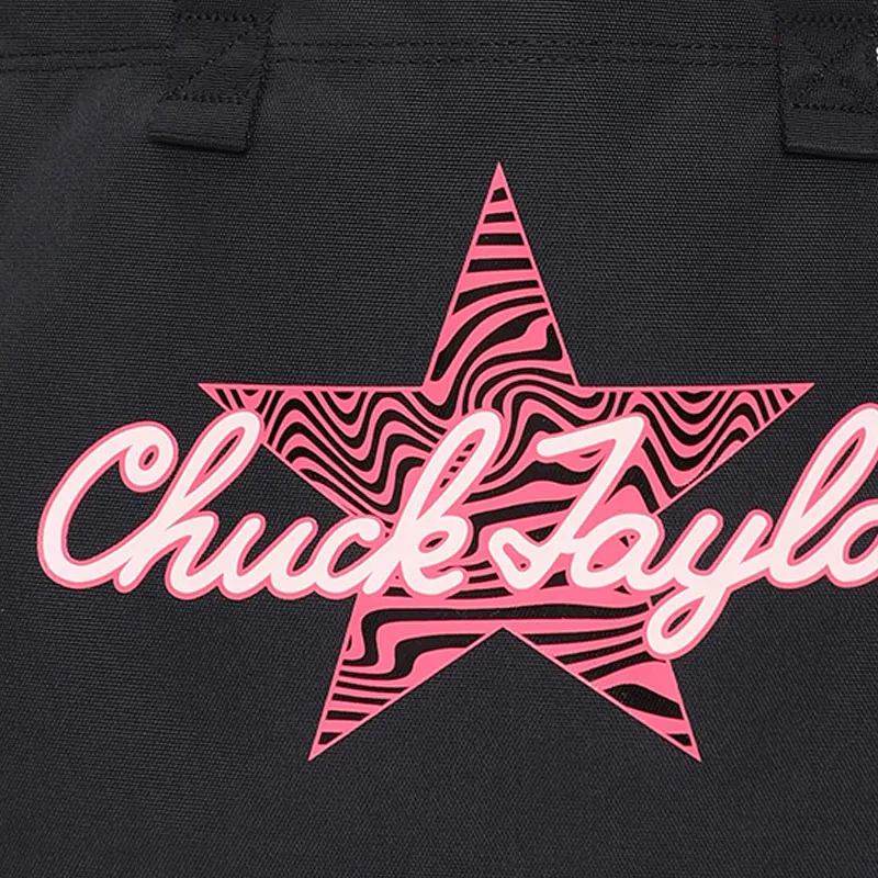 Converse Polyester Tote Bag, Shopping Bag, Shoulder Bag, Handbag Regular Unisex Black-3