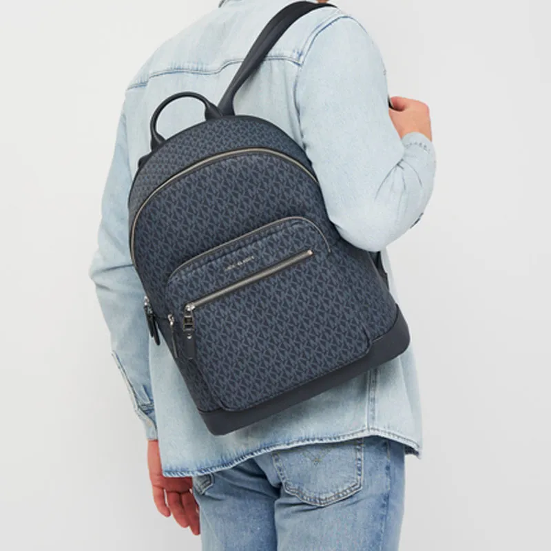MICHAEL KORS MK Hudson Artificial Leather With Textile Backpack Regular Men's Marine Blue-4
