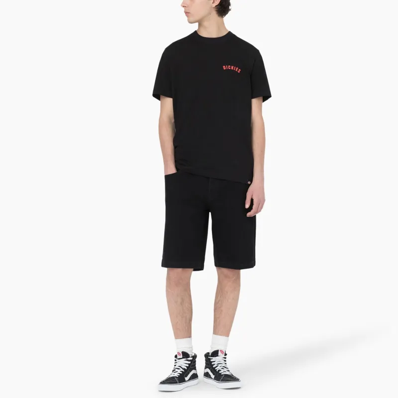 Dickies Skateboarding Loose Fit Wingville Shorts 11' Denim Shorts Men's Black-4
