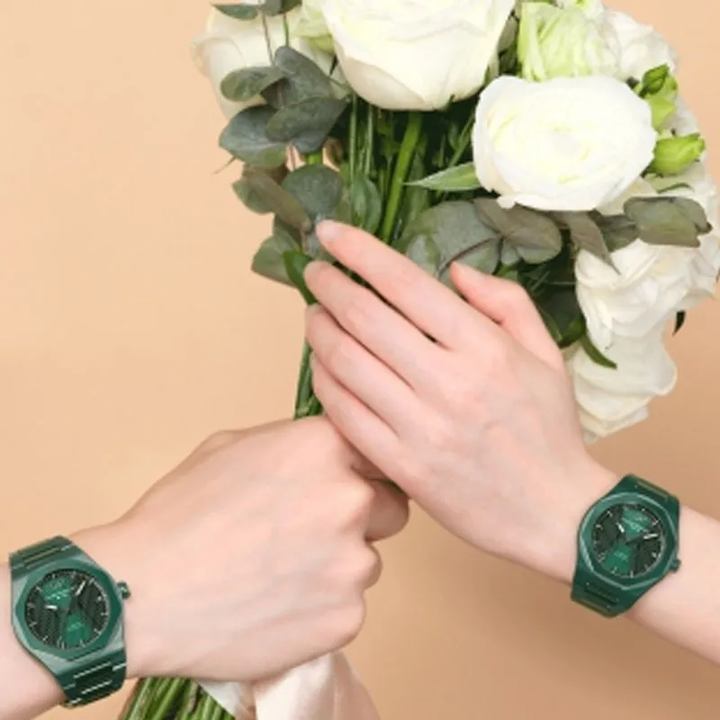 GP Laurel Series Automatic Mechanical Movement Women's Watch Watch 38mm Green Dial Ceramic Watch Case Ceramic Strap-2