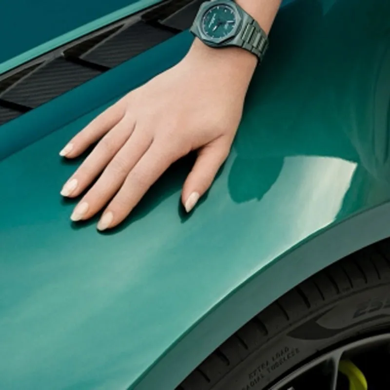 GP Laurel Series Automatic Mechanical Movement Women's Watch Watch 38mm Green Dial Ceramic Watch Case Ceramic Strap-1
