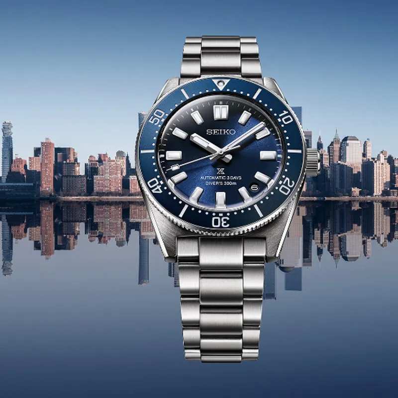 SEIKO PROSPEX Collection Automatic Mechanical Movement Stainless Steel Strap Watch 40mm Men's Watches Blue Dial-3