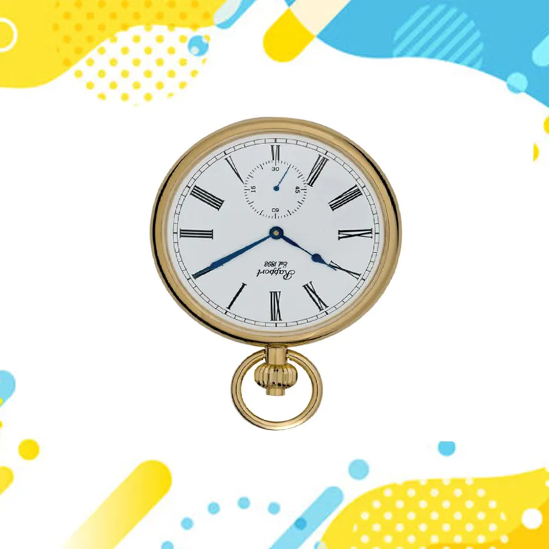 RAPPORT Manual Mechanical Movement Metal Pocket Watch 52mm Unisex Gold-3