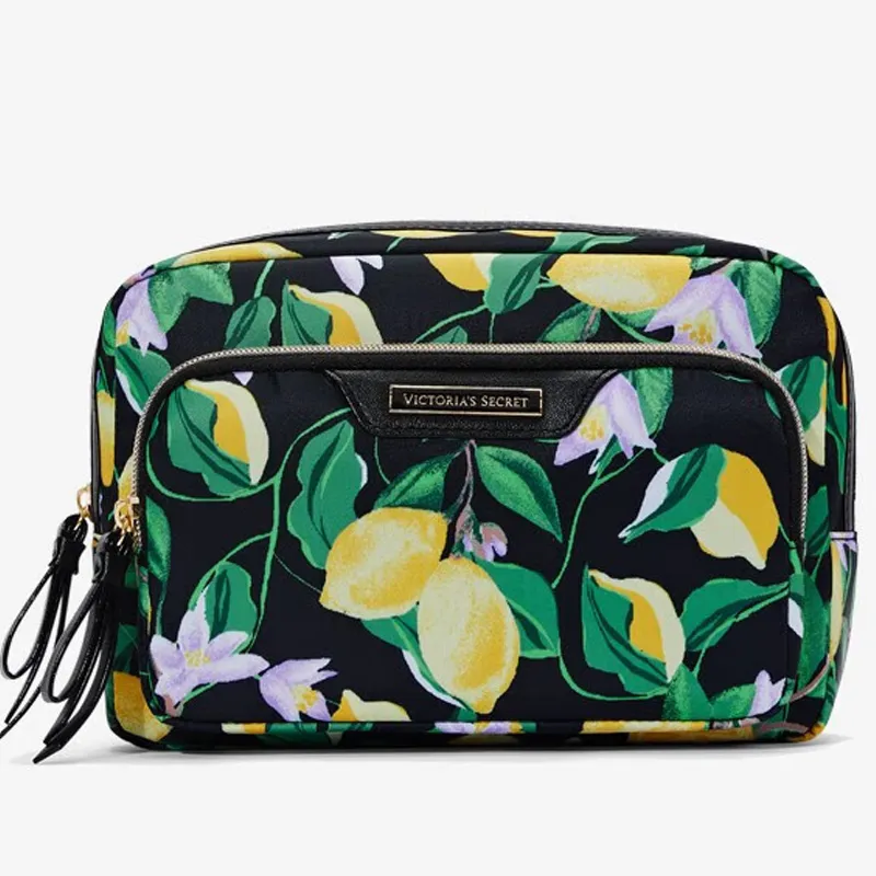 Victoria's Secret Color Block Print Makeup Storage Bags Portable-1