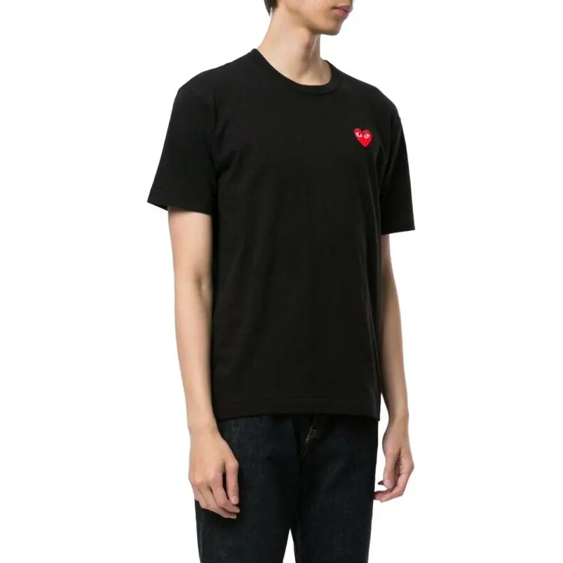 CDG Comme Des Garçons Short-Sleeve Play T-Shirt With Red Heart-2