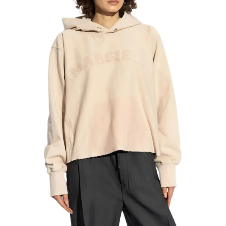 Maison Margiela Logo Embroidered Long Sleeved Hoodie-3