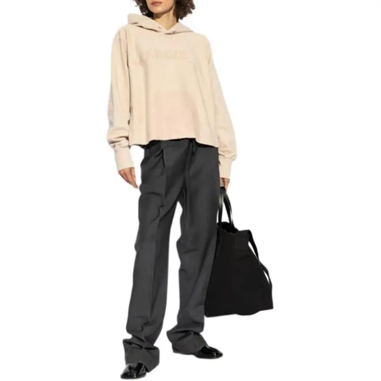 Maison Margiela Logo Embroidered Long Sleeved Hoodie-1