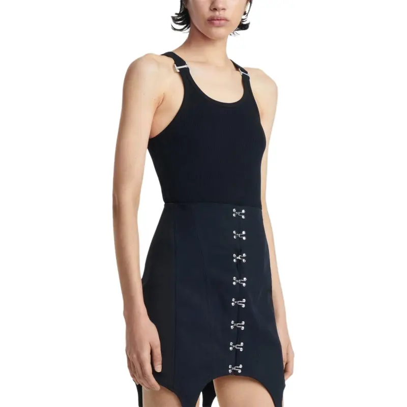 DION LEE E Hoop Ribbed Tank Top-4