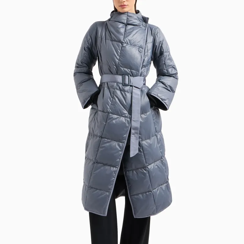 EMPORIO ARMANI Asv Water repellent Recycled nylon Reversible Long Down Jacket-2
