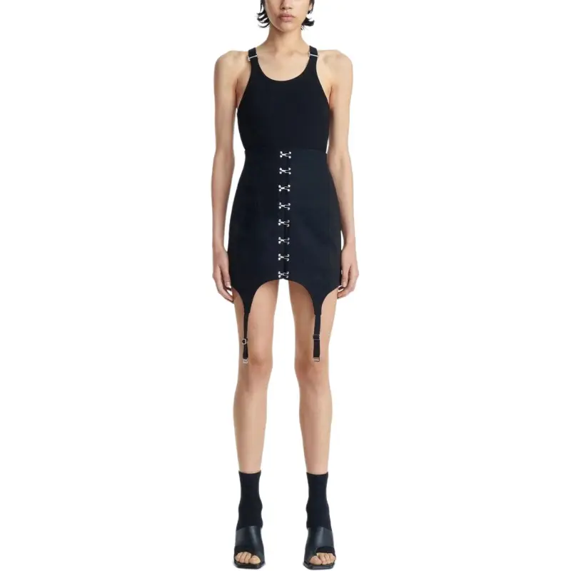 DION LEE E Hoop Ribbed Tank Top-1