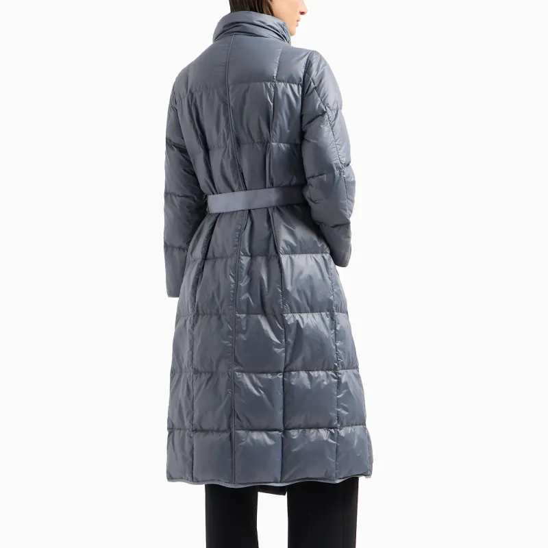 EMPORIO ARMANI Asv Water repellent Recycled nylon Reversible Long Down Jacket-4