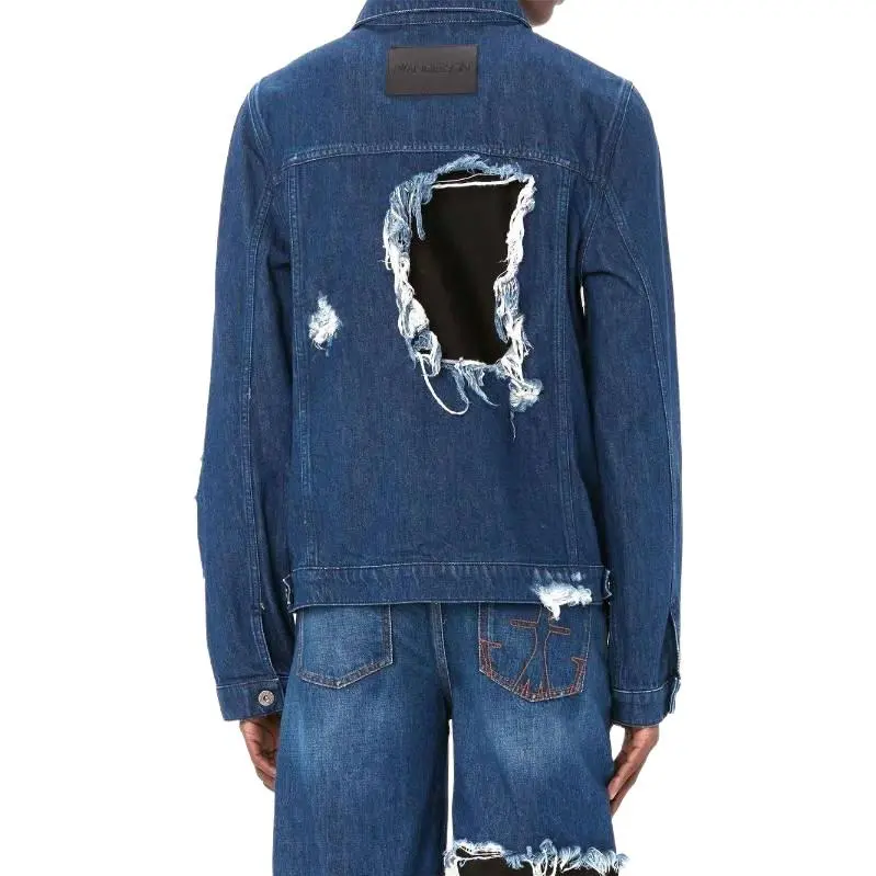 JW Anderson Distressed Button Up Denim Jacket-4