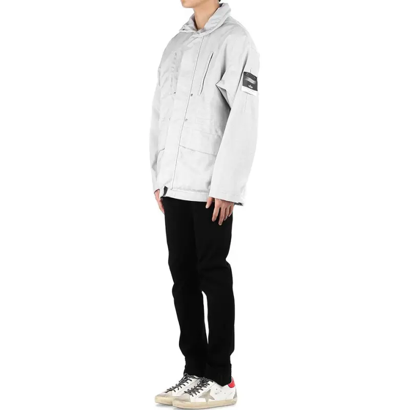 STONE ISLAND Jackets Coats Men's Gray White-3