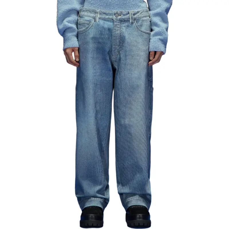 EMPORIO ARMANI Mid Rise Wide Leg Cargo Jeans-3