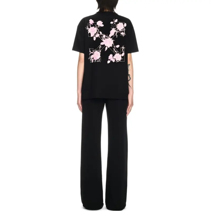OFF WHITE Roses Arrows Crewneck T Shirt-3