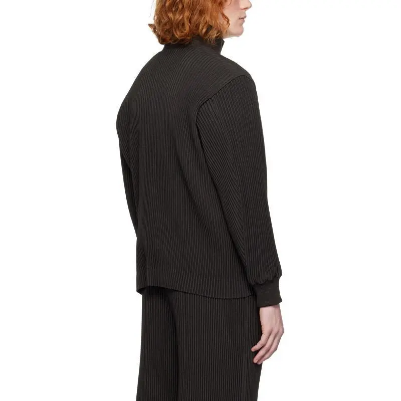 ISSEY MIYAKE Kersey Pleats Jackets Coats Men's Brown-4